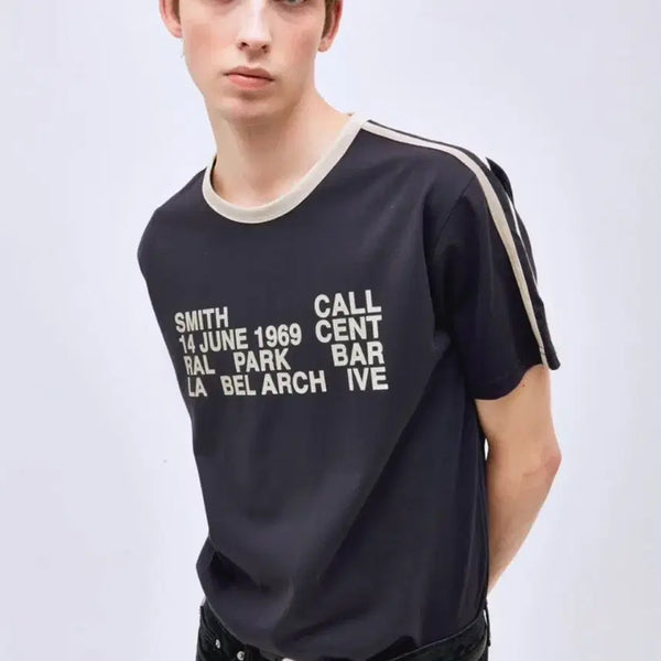 [BUNJANG] Label Archive Ringer T-Shirt Size 3 / 라벨아카이브 링거티 3사이즈