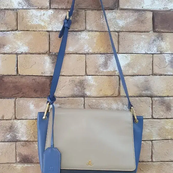 [BUNJANG] JILLSTUART Shoulder Bag Blue/Beige / 질스튜어트 숄더백 블루/베이지