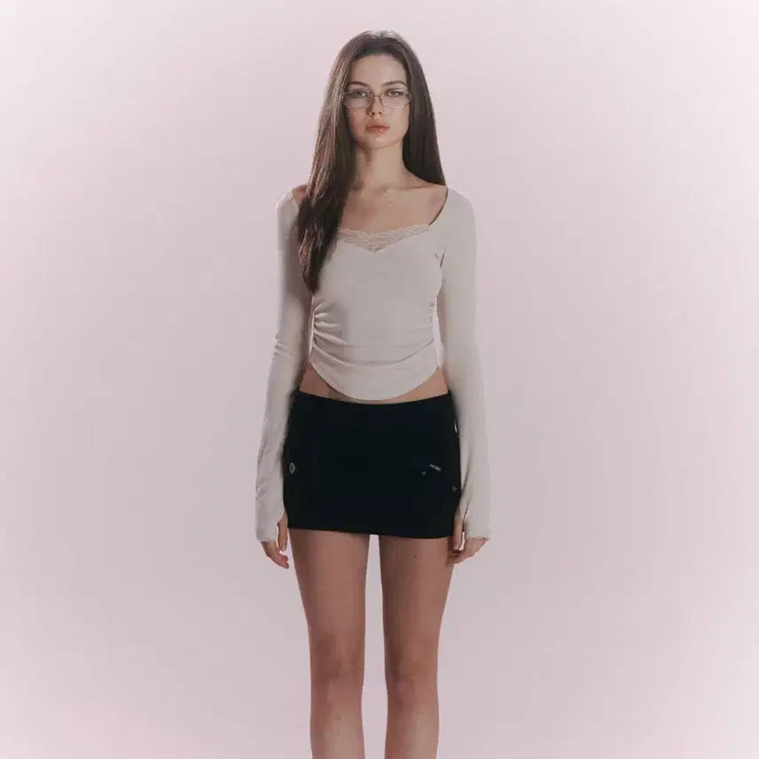 [BUNJANG] Please No Follow Karena Side Pocket Mini Skirt Black / 플리즈노팔로우 플노팔 karena side pocket miniskirt 카레나 스커트 블랙