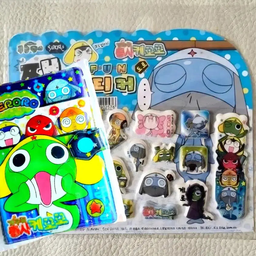 [BUNJANG] Keroro 2-Set Mini Notebook & Diary Sticker Set / 케로로2종세트,케로로 수첩, 케로로 노트, 케로로 다이어리 스티커