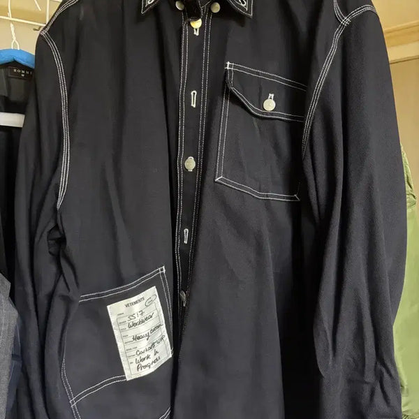 [BUNJANG] Vetements x Carhartt Oversized Denim Shirt S / 베트멍 칼하트 오버핏 데님 셔츠 S