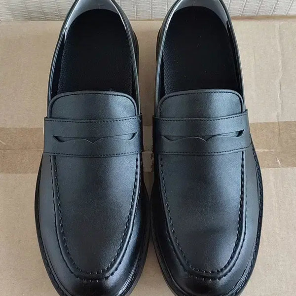 [BUNJANG] Men's Handmade Leather Loafers 260mm / 새신발 남성로퍼260 경량 구두 키높이 캐주얼 수제화