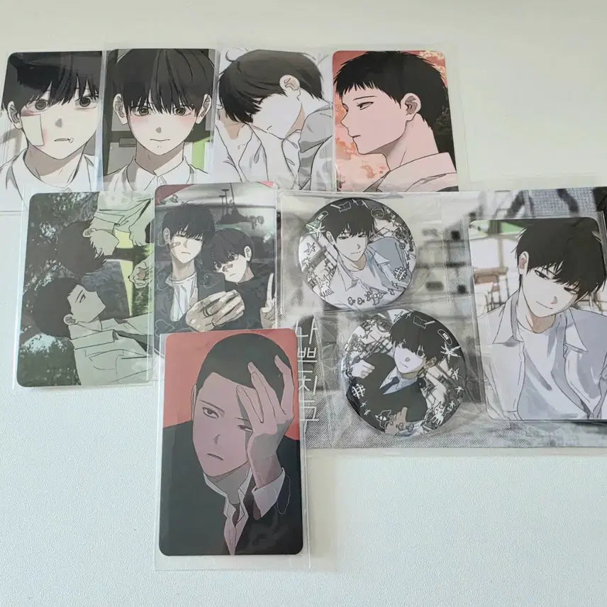 [BUNJANG] Mr.Blue Bad Friend Photocard & Pin Button Set Bundle / 나쁜친구 미블 포카 캔뱃지 핀버튼SET 일괄 판매 미스터블루