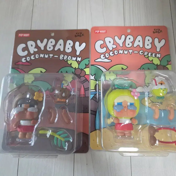[BUNJANG] Pop Mart Crybaby Coconut Blister (Brown + Green) Bundle Set / 팝마트 크라이베이비 코코넛블리스터(브라운+그린)
