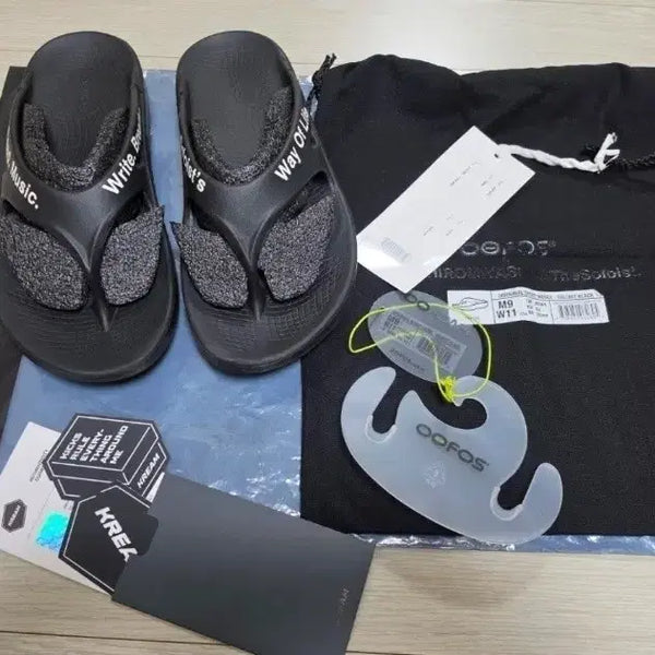 [BUNJANG] OOFOS x Soloist Black Slides 270 / 우포스 x 솔로이스트 쪼리 블랙 270