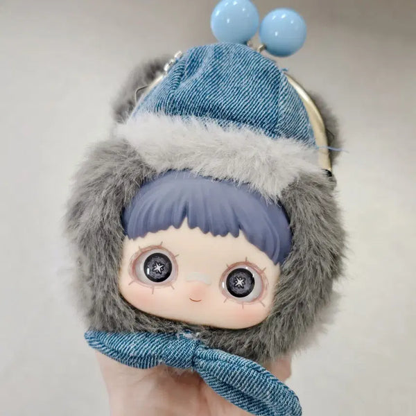 [BUNJANG] MeiMei Black Rabbit Denim Coin Purse / 메이메이 흑토끼 데님 지갑