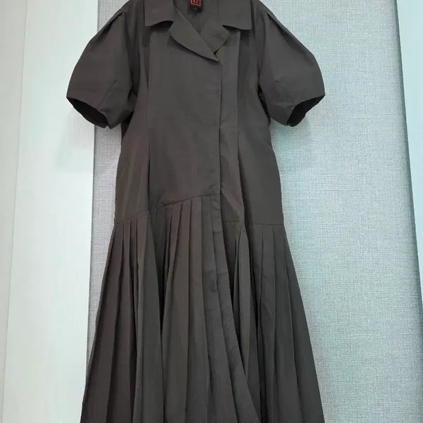 [BUNJANG] STEFANEL Asymmetrical Pleated Long Dress / STEFANEL 언발플리츠 롱원피스