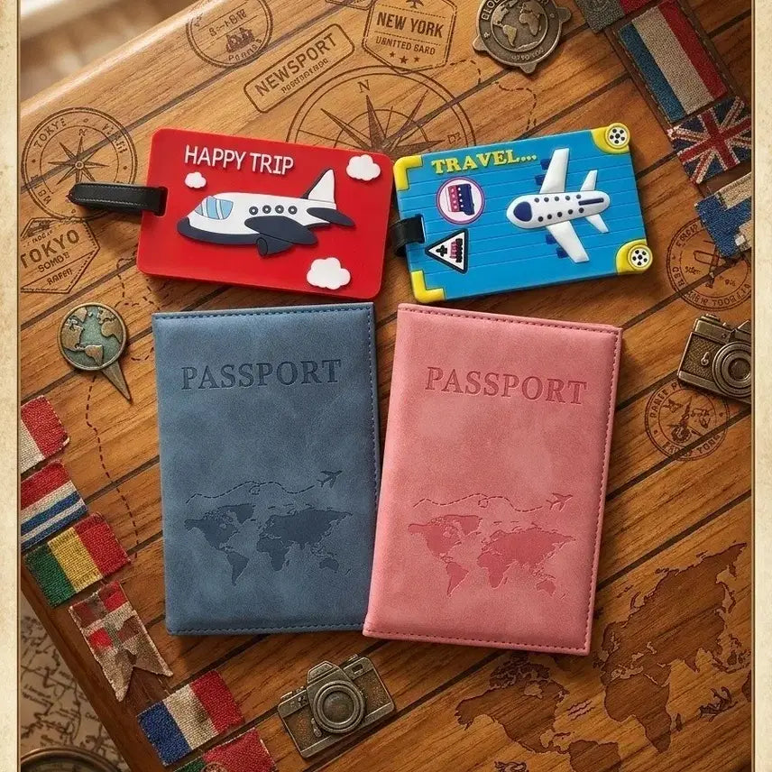 [BUNJANG] Couple Passport Case + Luggage Tag + Passport Holder Set / 커플 여권 케이스+수화물태그+기본여권홀더(1개 구매가능)