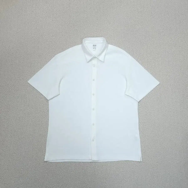 [BUNJANG] Uniqlo x Theory Men's AIRism Short-Sleeve Shirt / (L)유니클로x띠어리 남자 에어리즘 반팔 셔츠 여름 남방 W4534