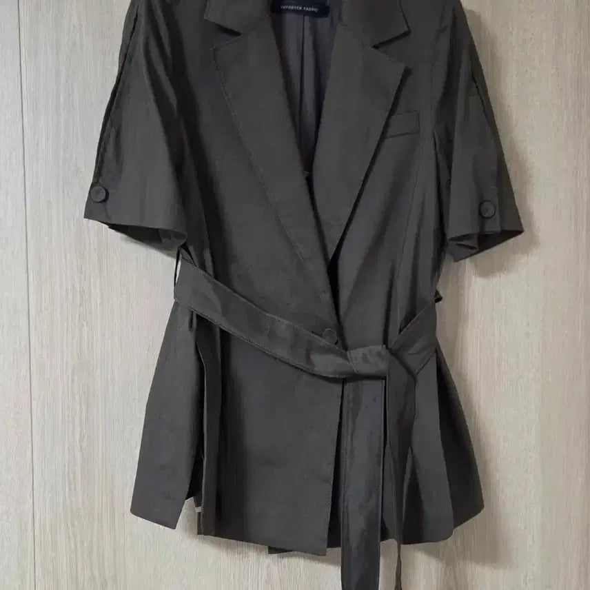 [BUNJANG] LYNN Linen Short Sleeve Belted Jacket / 린(LYNN) 린넨 마 여름 반팔 벨티드자켓