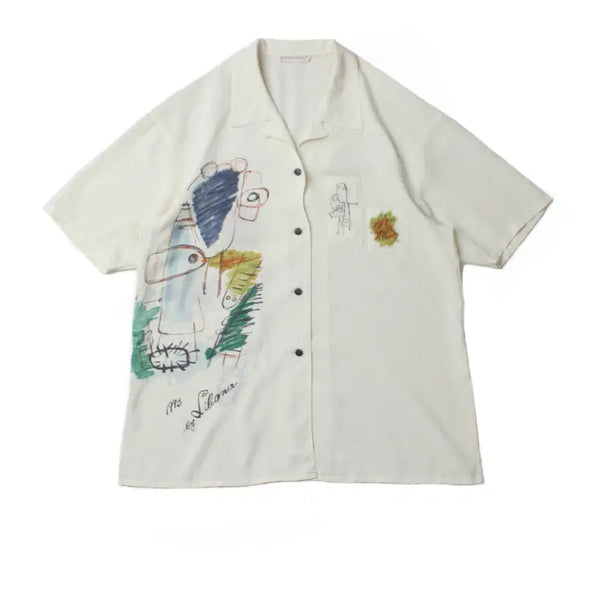 [BUNJANG] Maison De Liliana Open Collar Art Print Shirt / MAISON DE LILIANA