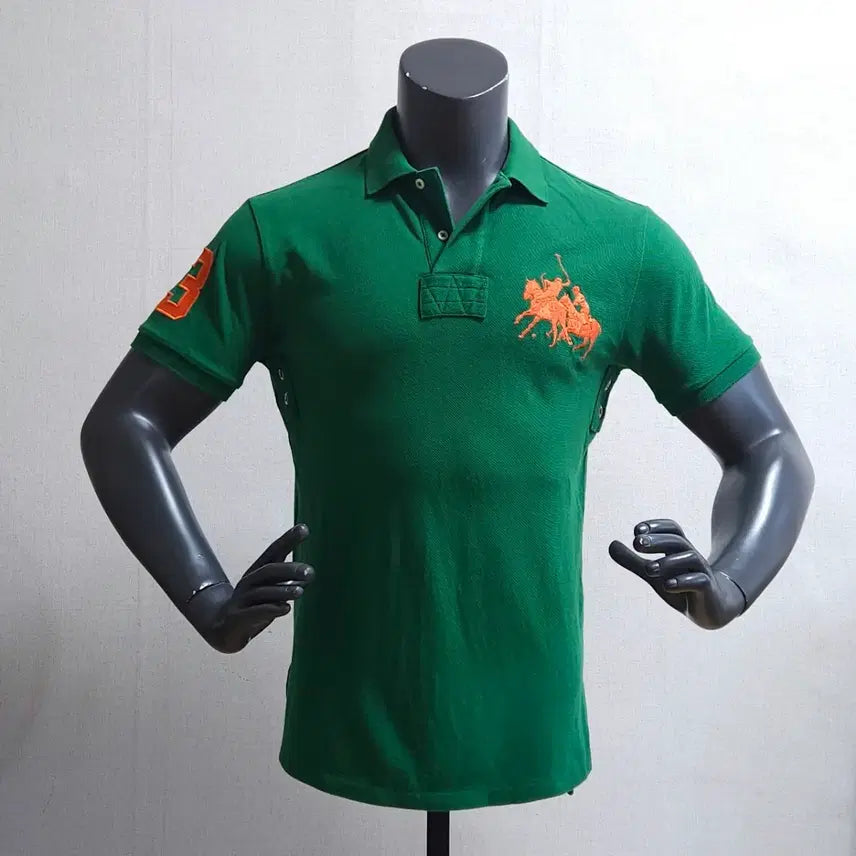 [BUNJANG] Polo Ralph Lauren Green Cotton Polo Shirt / 폴로 랄프로렌 반팔 카라티 그린 100 정품