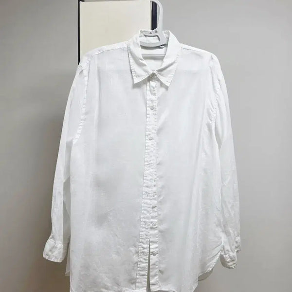[BUNJANG] Zara Linen Basic Shirt White M / zara 린넨 기본 셔츠 화이트 m