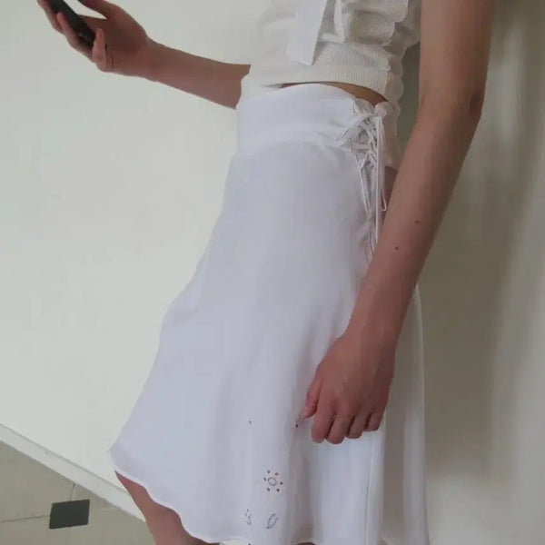[BUNJANG] Smoothmood Arabella Embroidery Skirt / 스무드무드 Arabella Embroidery skirt