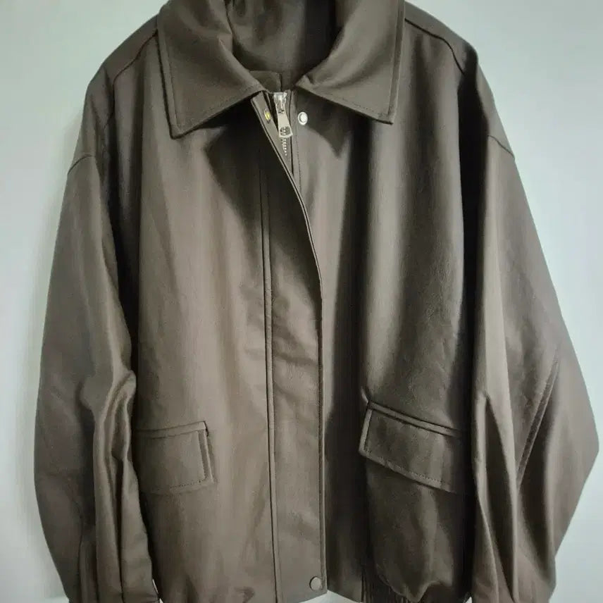 [BUNJANG] Brown Leather Jacket / 브라운 레더자켓