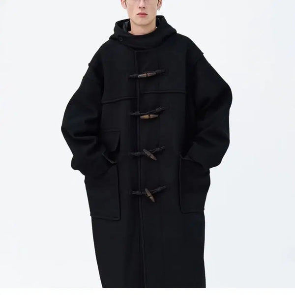 [BUNJANG] Iey Black Maxi Duffle Coat / Iey 이에이 맥시 코트 떡볶이 더플코트