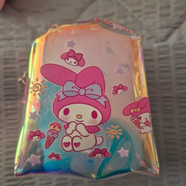 [BUNJANG] Sanrio My Melody Hologram Pouch with Keyring / 산리오 마이멜로디 파우치