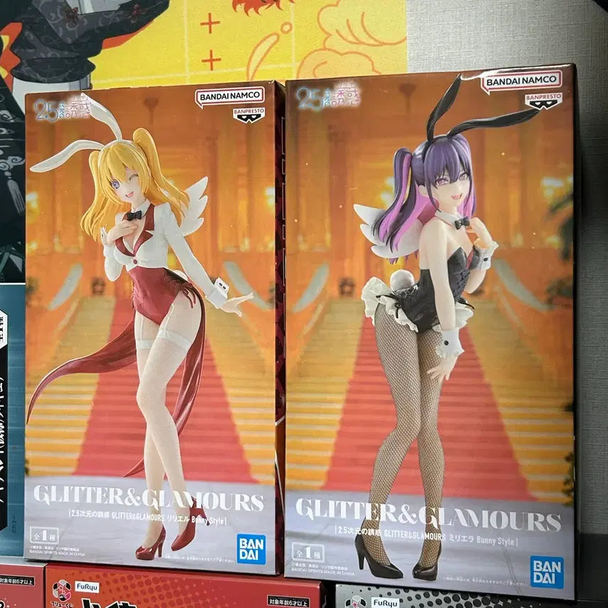 [BUNJANG] Glittery Liliel & Mikael Bunny Girl Figure 2-Set / 2.5차원의 유혹  글리터리리엘 ,미카리 바니걸 피규어 2종 세트