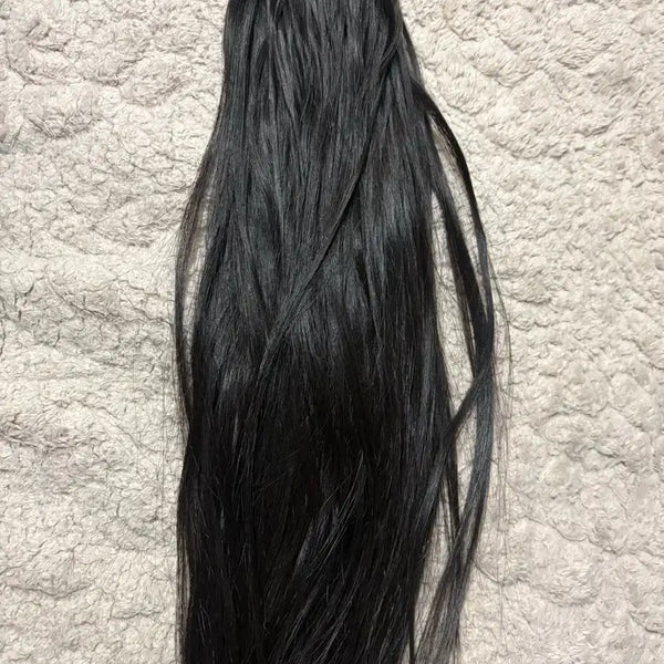 [BUNJANG] Clip-in Hair Extensions - Natural Black, 100 Pieces, 16-18 Inch / 붙임머리 약 100피스