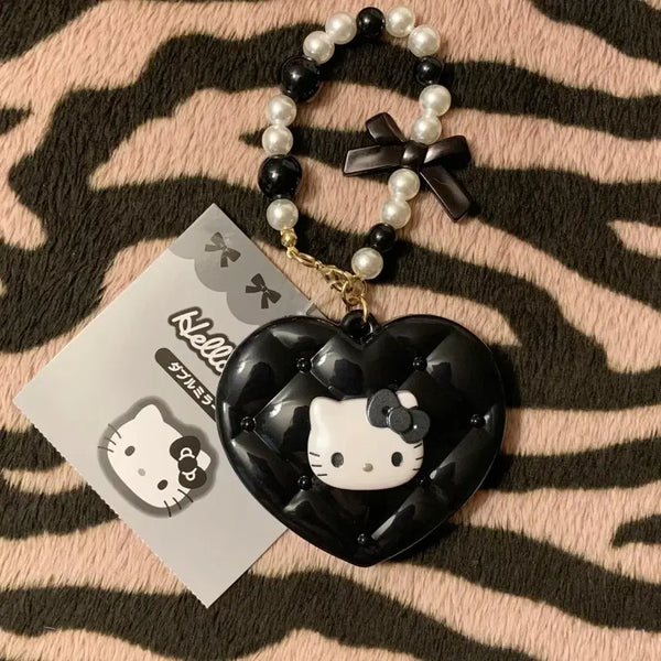 [BUNJANG] Sanrio Hello Kitty Double Mirror Charm Keychain / 산리오 더블 미러 참 헬로키티 손거울 키링