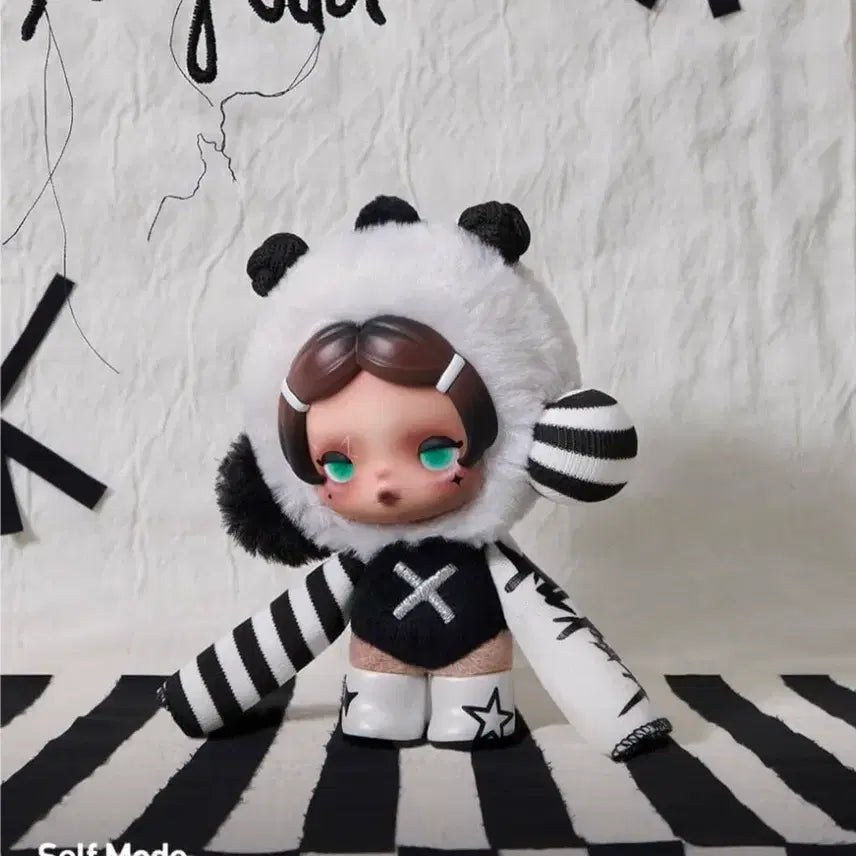[BUNJANG] Pop Mart Skully Panda Off Mode Series Doll Keychain (Secret) / (팝마트정품)(시크릿) 스컬판다 Off 모드 시리즈 인형 키링