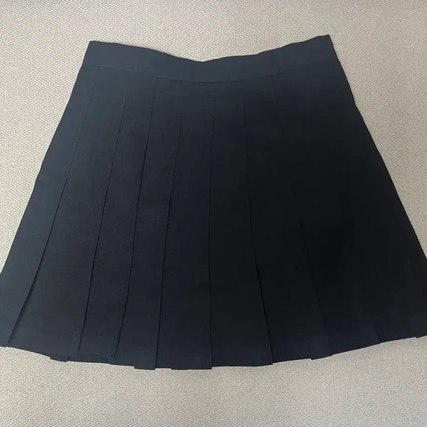[BUNJANG] Black Pleated Mini Skirt / 블랙 플리츠 스커트