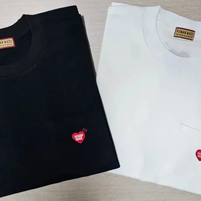 [BUNJANG] Human Made Short Sleeve T-Shirt Black/White L / 휴먼메이드 반팔티 블랙/화이트 L