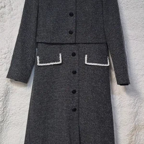 [BUNJANG] It MICHAA Tweed Long Dress / 잇미샤 트위드 롱 원피스