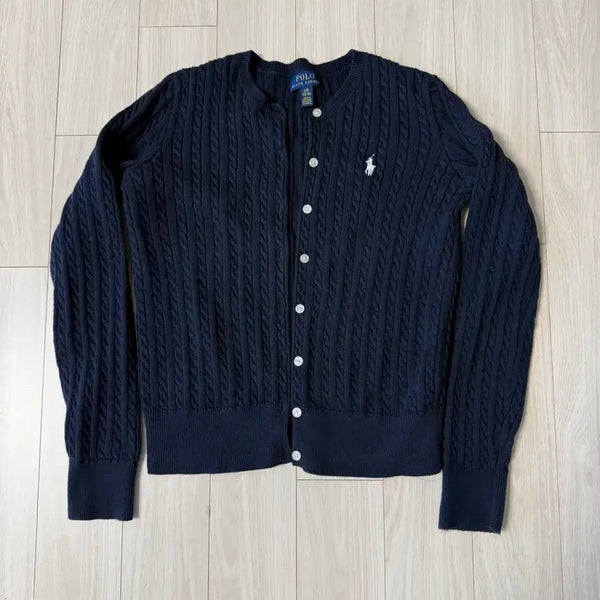 [BUNJANG] Polo Ralph Lauren Cable Knit Cardigan Navy L / 폴로 랄프로렌 케이블 가디건 네이비 L