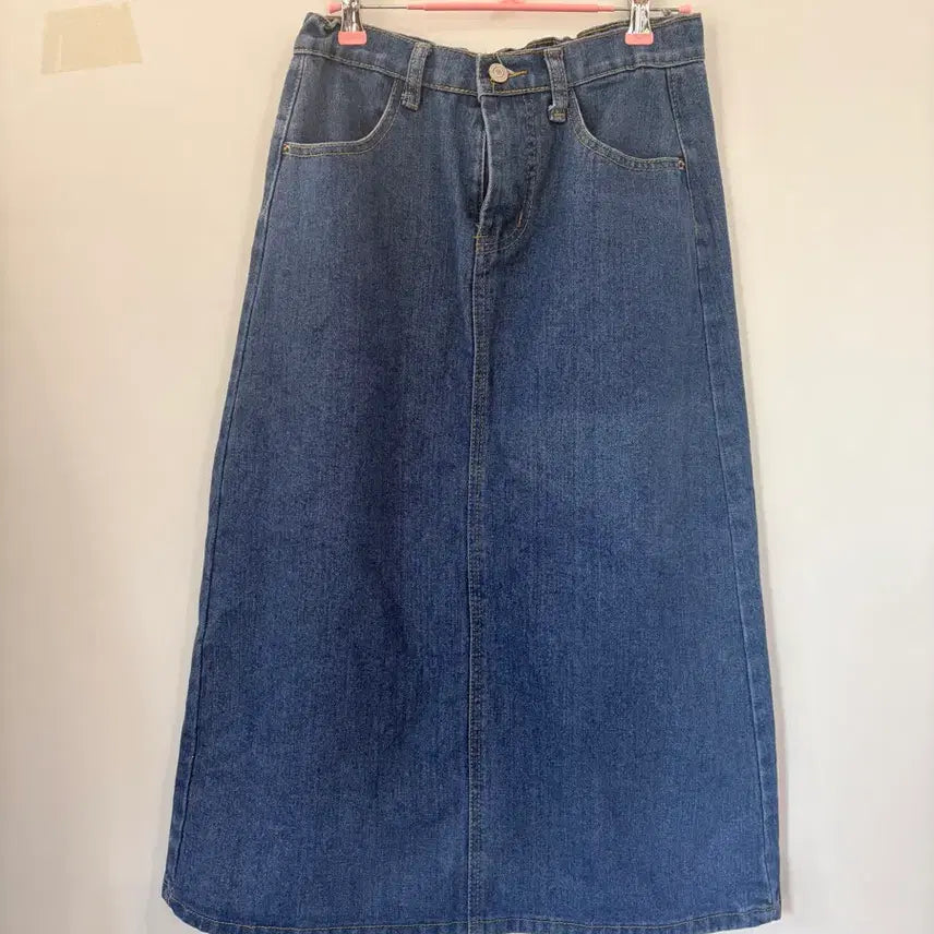 [BUNJANG] Blue Denim Long Skirt / 청 데님 롱 스커트
