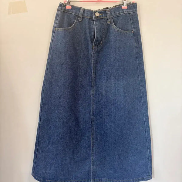[BUNJANG] Blue Denim Long Skirt / 청 데님 롱 스커트