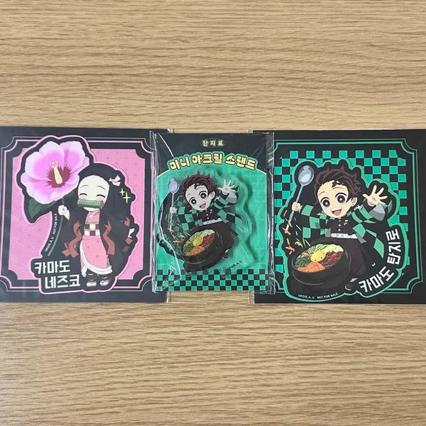 [BUNJANG] Demon Slayer Tanjiro Mini Acrylic Stand w/ Nezuko & Tanjiro Sticker Bonus / 귀멸의칼날 전집중전 탄지로 미니아크릴스탠드 구매특전 스티커 네즈코+탄지로 덤