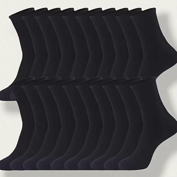 [BUNJANG] Basic Black Socks 20 Pairs (Sealed) / 미개봉 기본 검정색 양말 20켤레