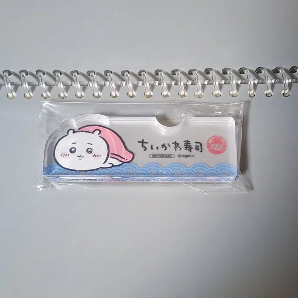 [BUNJANG] Chiikawa Sushi Pop-Up Exclusive Acrylic Chopstick Rest & Chopstick Memo Pad Set / 치이카와 스시 팝업 특전 - 아크릴 젓가락 받침대, 젓가락 떡메모지