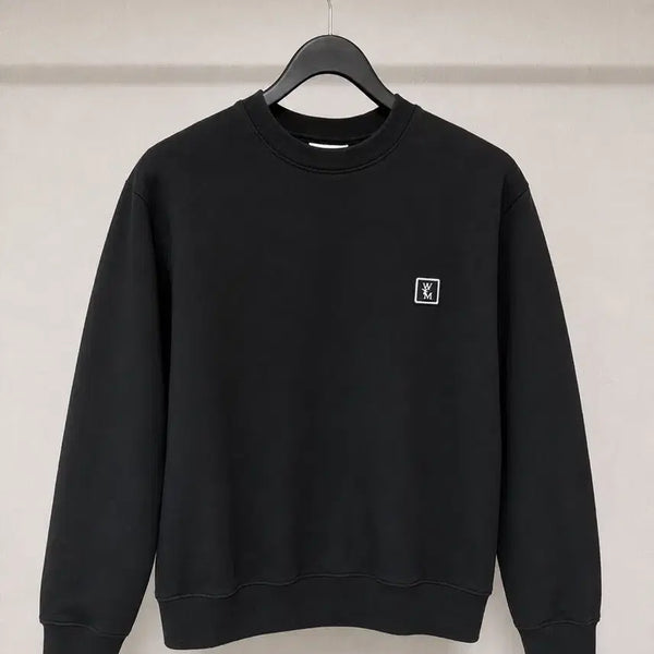 [BUNJANG] Wooyoungmi Big Logo Sweatshirt Black / 우영미 빅로고 맨투맨(정품)