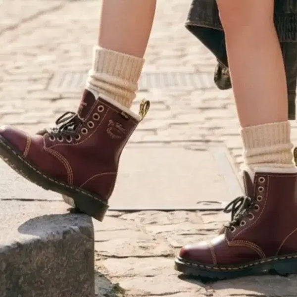 [BUNJANG] Dr. Martens Capas AirWair Burgundy Walker Boots / 닥터마틴 캐퍼스 에어웨어  버건디 워커 부츠 245 250