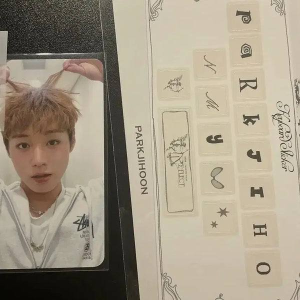 [BUNJANG] Park Ji Hoon Fancon MD Keyboard Sticker Photocard Bundle Set / 박지훈 팬콘 엠디 키보드스티커 포카 일괄 양도 판매