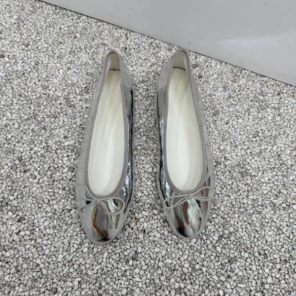 [BUNJANG] Silver Flat Shoes - New / 실버 플랫 230 새제품