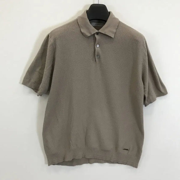 [BUNJANG] COMODO Rayon Blend Short Sleeve Knit Polo Shirt Beige / 코모도 COMODO PK 반팔니트카라티 [남성105-110]