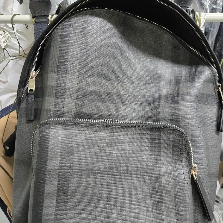 [BUNJANG] Burberry Check Leather Backpack / 버버리 체크 가죽백팩