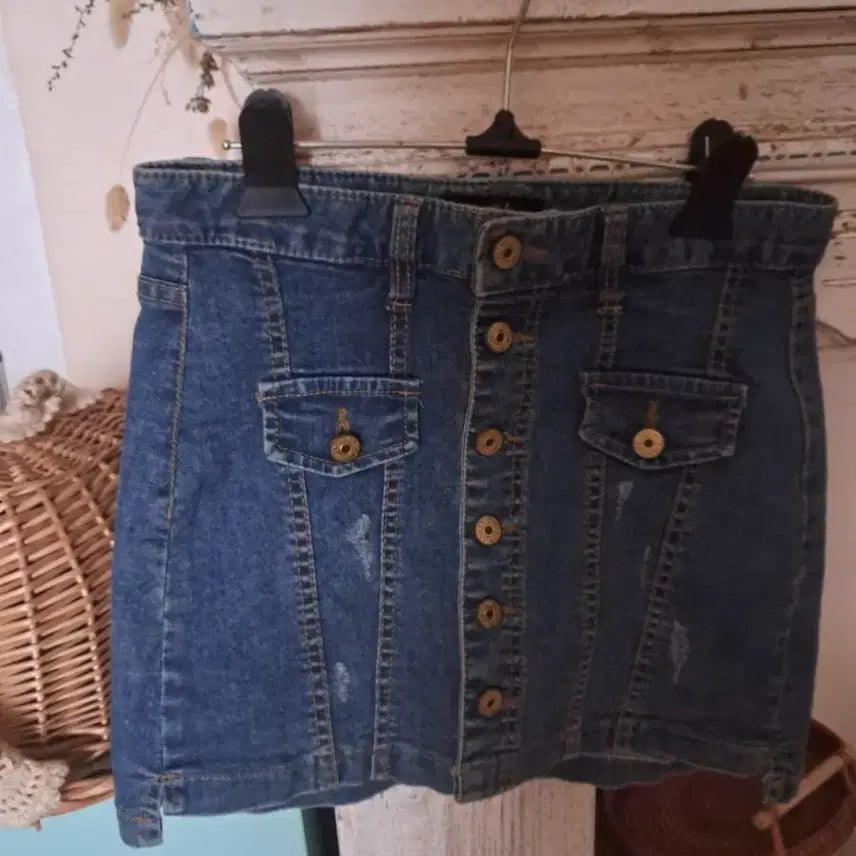 [BUNJANG] Denim Skirt Pants (New) / 청치마바지(새상품)