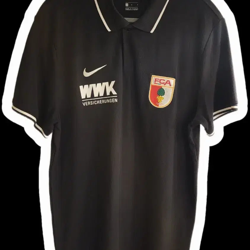[BUNJANG] Nike FC Augsburg Patch Polo T-Shirt / 나이키 FC아우크스부르크 패치 폴로 반팔 티셔츠 100