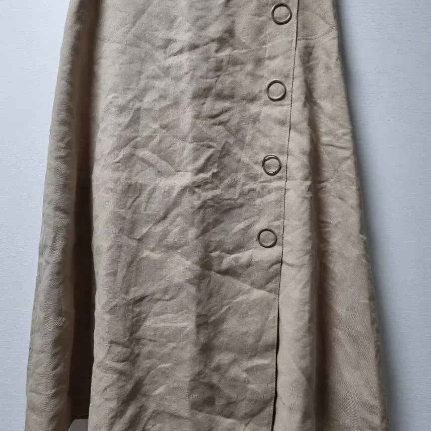 [BUNJANG] THYREN Linen Wrap Skirt Beige / THYREN 린넨 랩 스커트 S