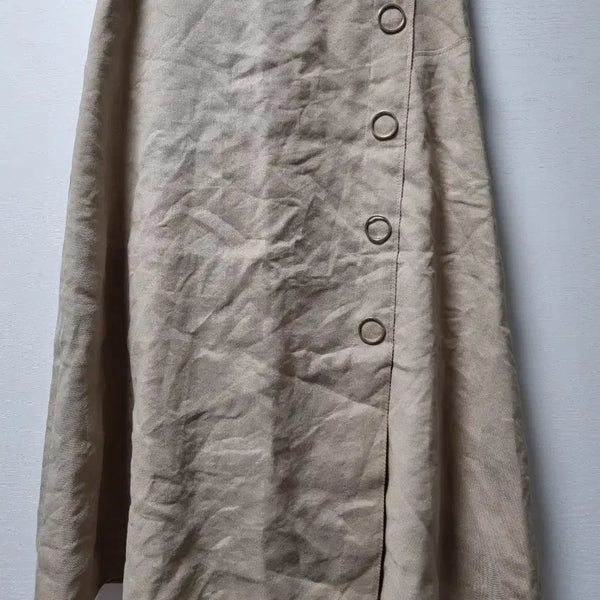 [BUNJANG] THYREN Linen Wrap Skirt Beige / THYREN 린넨 랩 스커트 S