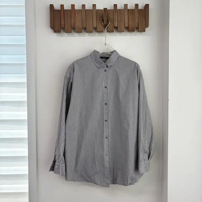 [BUNJANG] Massimo Dutti Striped Cotton Oversized Shirt / 마시모두띠 스트라이프 셔츠