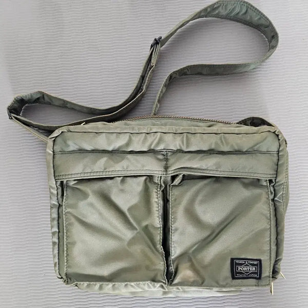 [BUNJANG] Yoshida Porter Tanker Shoulder Bag Large Sage Green / 요시다포터 탱커 숄더백 라지 세이지그린