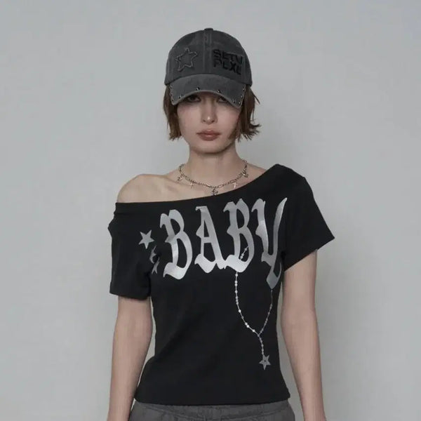 [BUNJANG] SETUPEXE BABY WIDE NECK TOP Black / 미개봉 새상품 셋업이엑스이 BABY WIDE NECK TOP / 블랙 베이비 와이드 넥탑