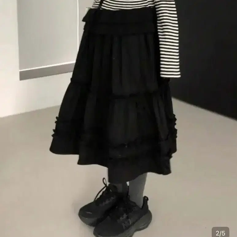 [BUNJANG] Shein Tiered Skirt / 쉬인 shein 캉캉 스커트