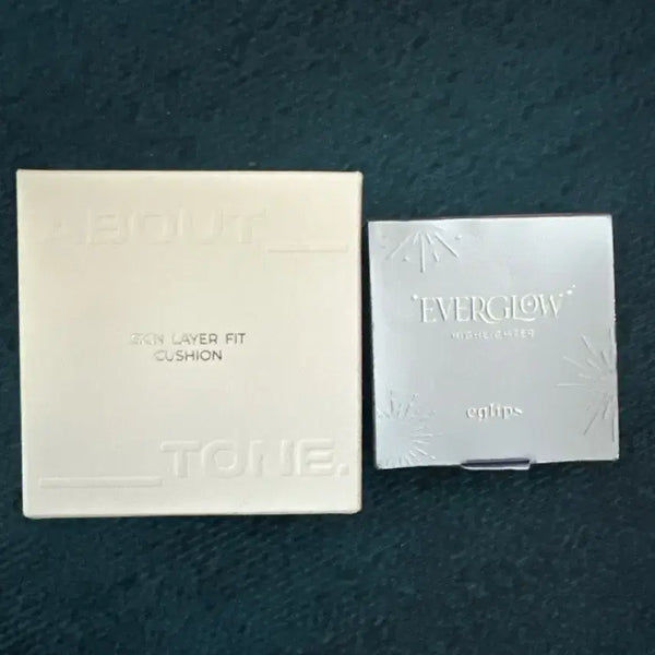 [BUNJANG] Abouttone Skin Layer Fit Cushion & Egips Everglow Highlighter / 어바웃톤 스킨 레이어 핏 쿠션 / 이글립스 에버글로우 하이라이터
