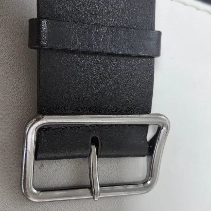 [BUNJANG] Jil Sander Wide Leather Belt Black / 정품 이탈리아 질샌더(Jil Sander) 와이드 가죽 벨트 블랙